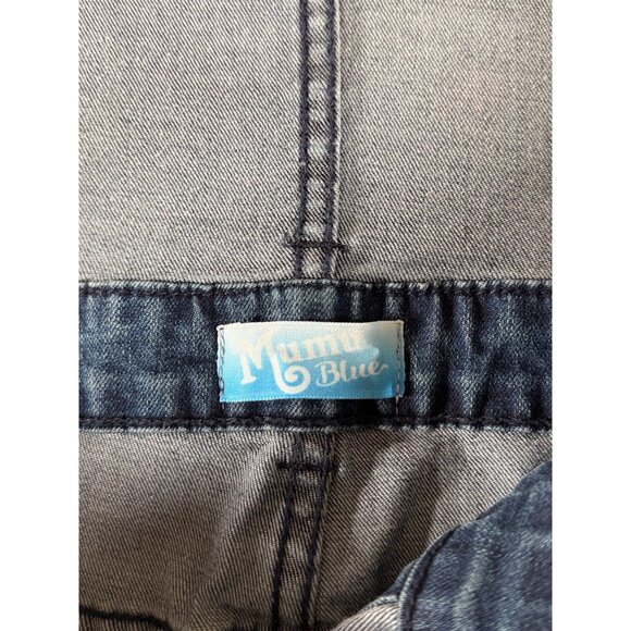 SHOW ME YOUR MUMU Berkeley Bell Overalls Frayed Hem in Dark Rainstorm - Picture 11 of 16